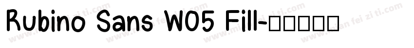 Rubino Sans W05 Fill字体转换